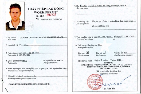 Dịch vụ xin cấp lại Giấy phép lao động cho lao động nước ngoài tại Việt Nam