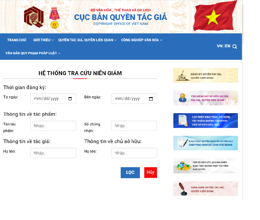 Tra cứu bản quyền tác giả